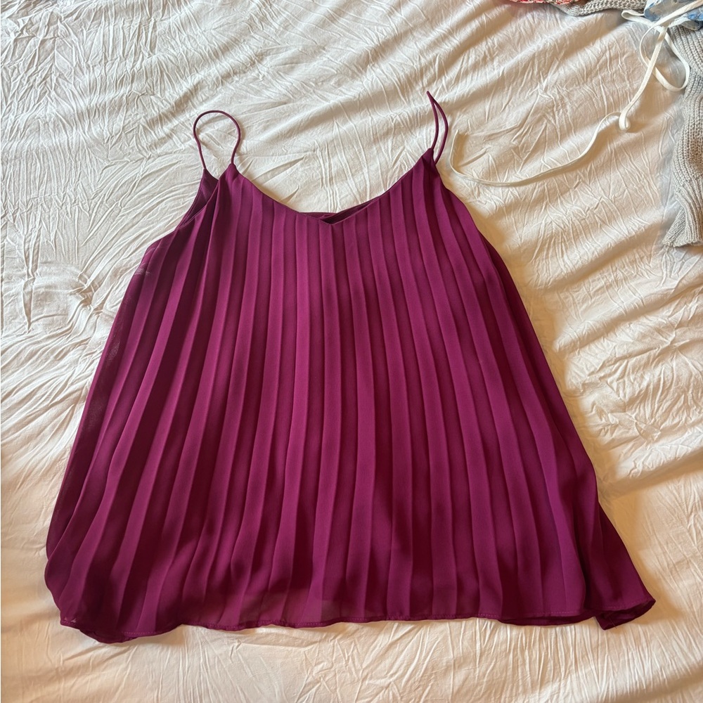 fab'rik magenta Pleated Camisole Top